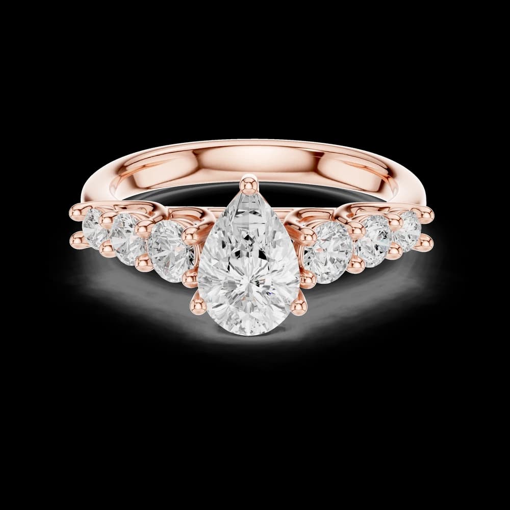 Lyra Petite Tapered Band Lab Grown Diamond Ring - Image 1 Lyra Petite Tapered Band Lab Grown Diamond Ring, view 1 of 6