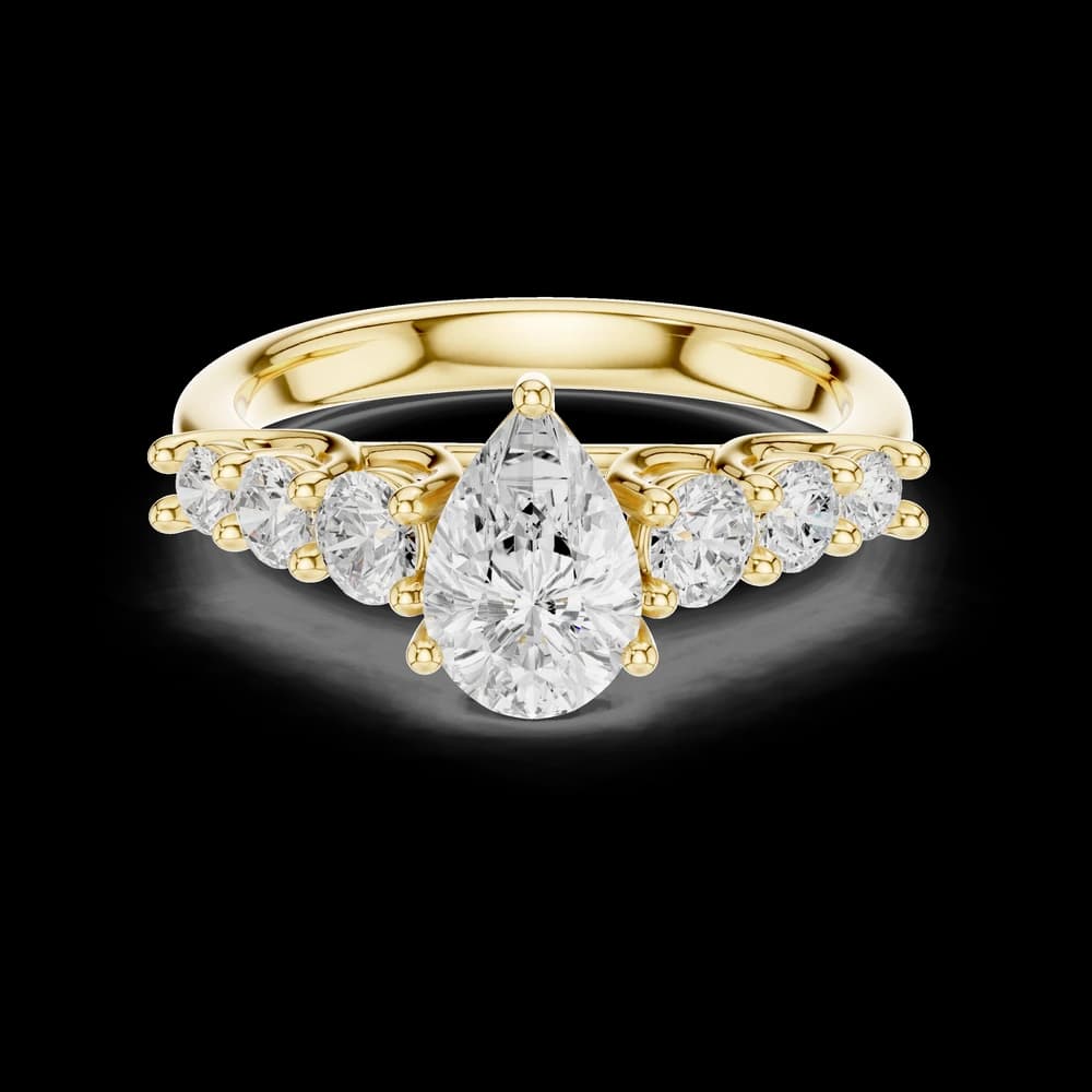 Lyra Petite Tapered Band Lab Grown Diamond Ring - Image 3 Lyra Petite Tapered Band Lab Grown Diamond Ring, view 3 of 6