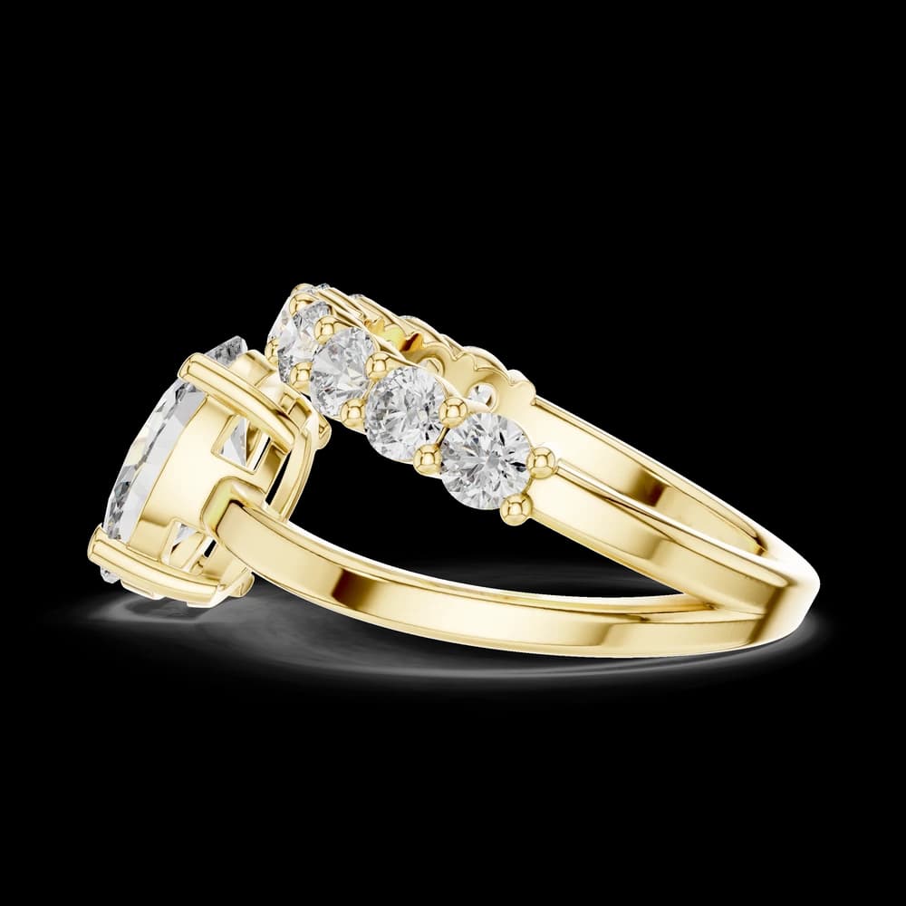 Oval Cut Open Band Lab Grown Diamond Ring - Image 6 Oval Cut Open Band Lab Grown Diamond Ring, view 6 of 6