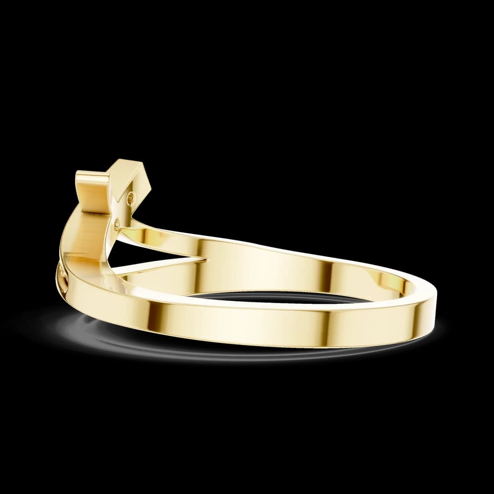 Modern Beaded Swirl Lab Grown Diamond Ring - Image 6 Modern Beaded Swirl Lab Grown Diamond Ring, view 6 of 6