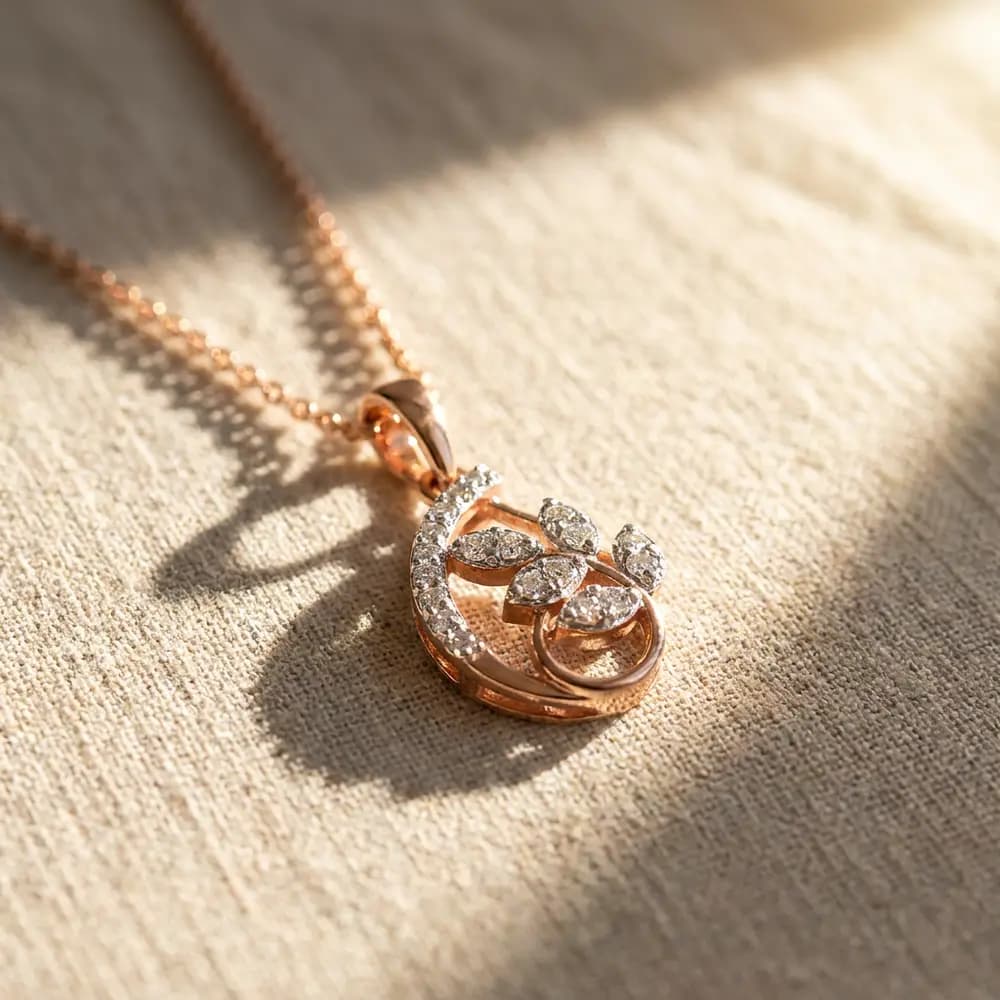 Magnificent Cluster Drop Lab Grown Diamond Pendant - Image 5 Magnificent Cluster Drop Lab Grown Diamond Pendant, view 5 of 5