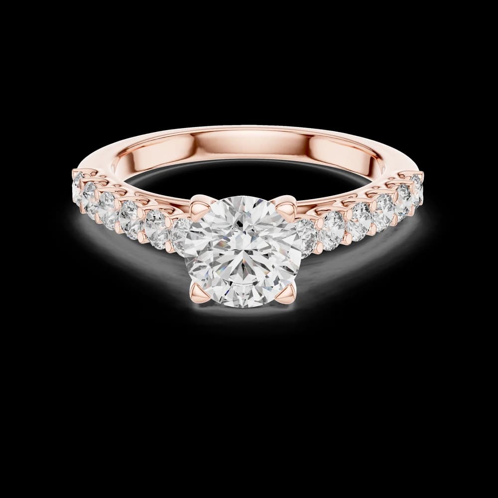 Classic Diamond Accent Lab Grown Diamond Ring - Image 1 Classic Diamond Accent Lab Grown Diamond Ring, view 1 of 5