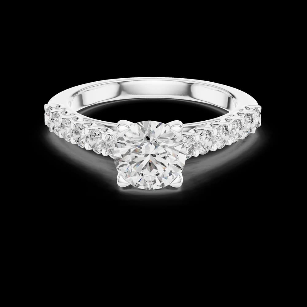 Classic Diamond Accent Lab Grown Diamond Ring - Image 2 Classic Diamond Accent Lab Grown Diamond Ring, view 2 of 5