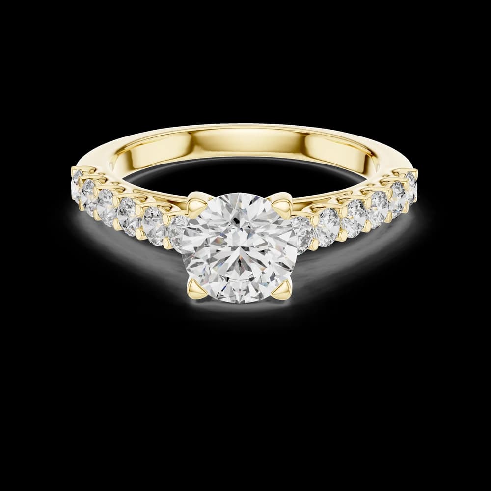 Classic Diamond Accent Lab Grown Diamond Ring - Image 3 Classic Diamond Accent Lab Grown Diamond Ring, view 3 of 5
