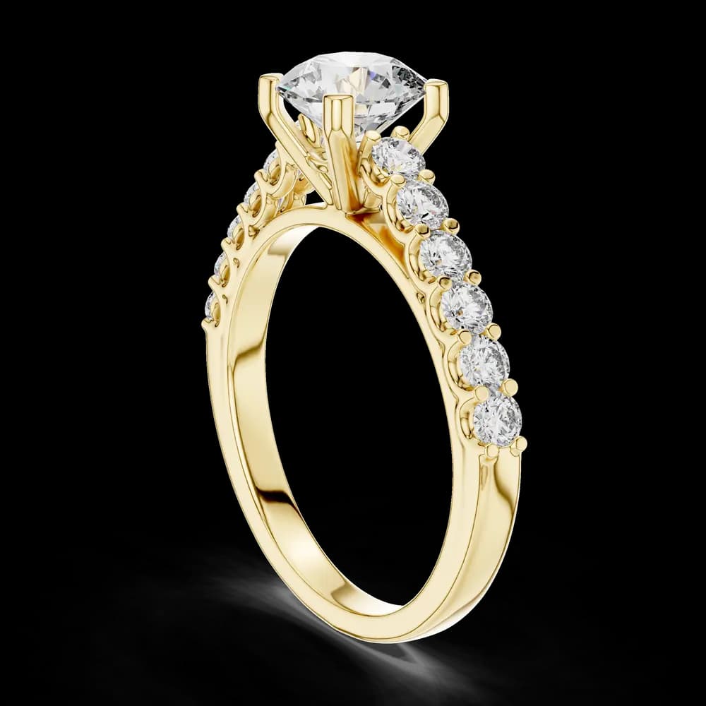 Classic Diamond Accent Lab Grown Diamond Ring - Image 4 Classic Diamond Accent Lab Grown Diamond Ring, view 4 of 5