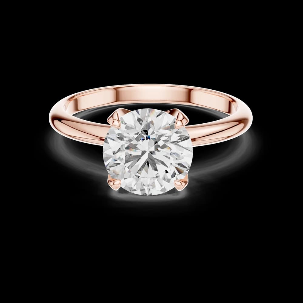 Classic Four-Prong Round Cut Solitaire Lab Grown Diamond Ring - Image 1 Classic Four-Prong Round Cut Solitaire Lab Grown Diamond Ring, view 1 of 5