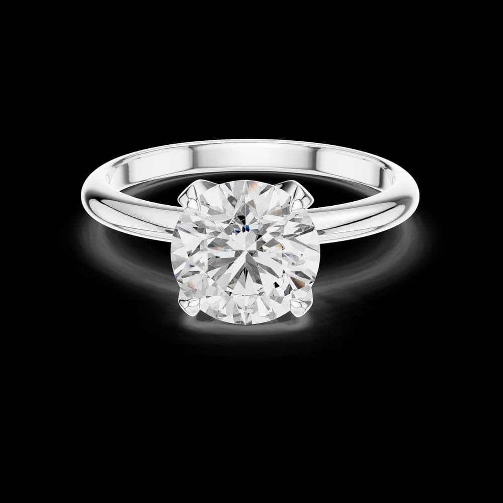 Classic Four-Prong Round Cut Solitaire Lab Grown Diamond Ring - Image 2 Classic Four-Prong Round Cut Solitaire Lab Grown Diamond Ring, view 2 of 5