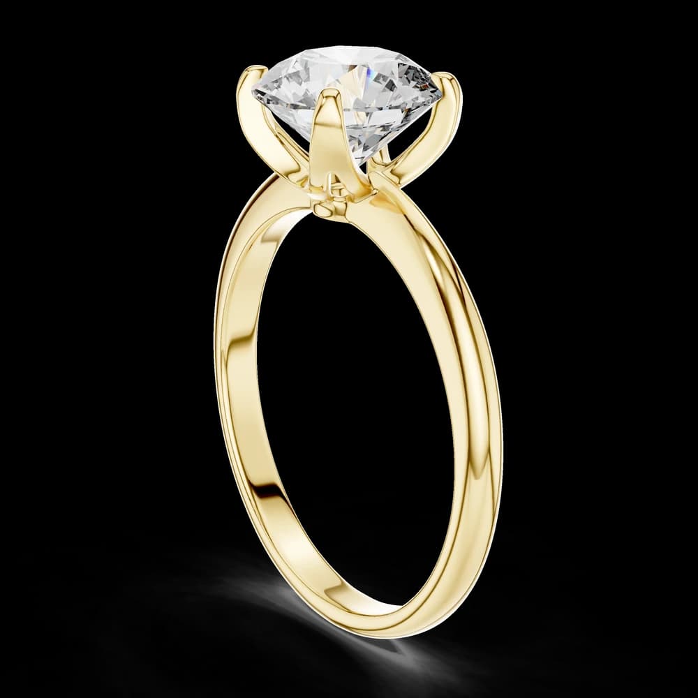 Classic Four-Prong Round Cut Solitaire Lab Grown Diamond Ring - Image 4 Classic Four-Prong Round Cut Solitaire Lab Grown Diamond Ring, view 4 of 5