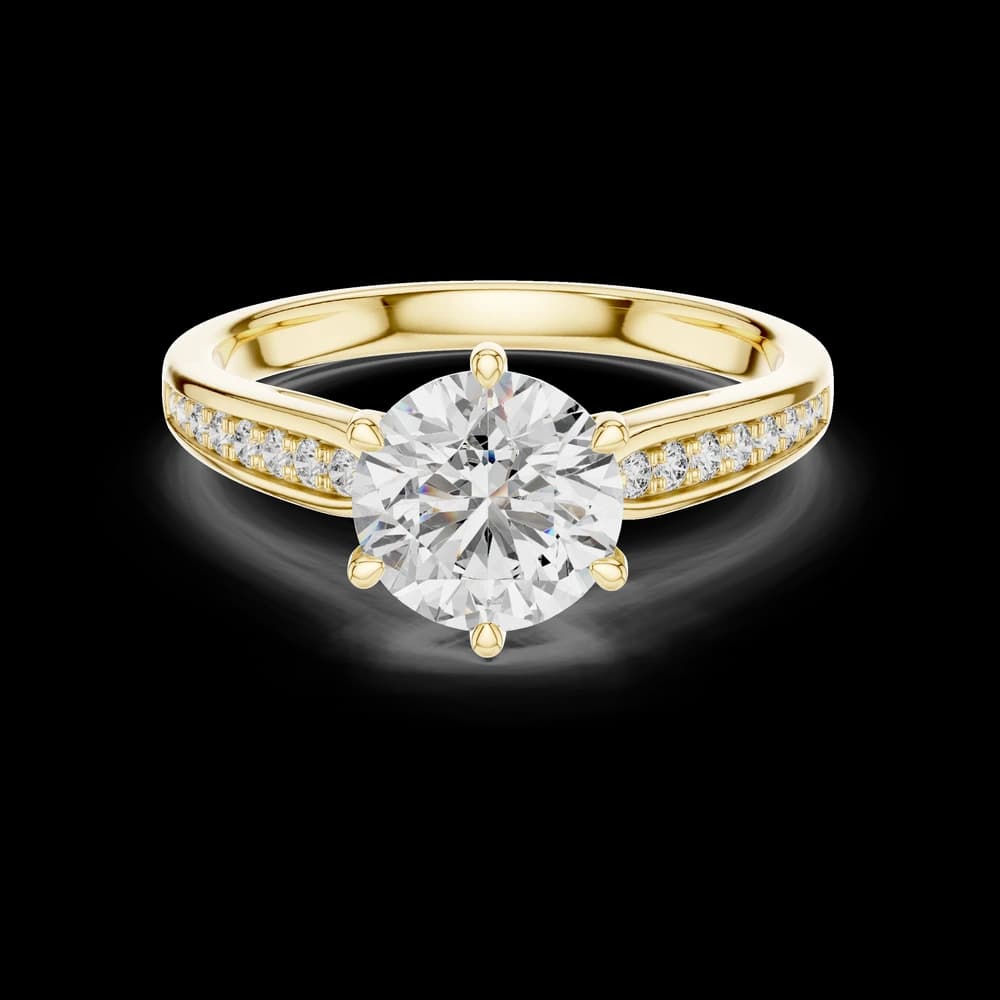 Elegant Round Pave Lab Grown Diamond Ring - Image 3 Elegant Round Pave Lab Grown Diamond Ring, view 3 of 5