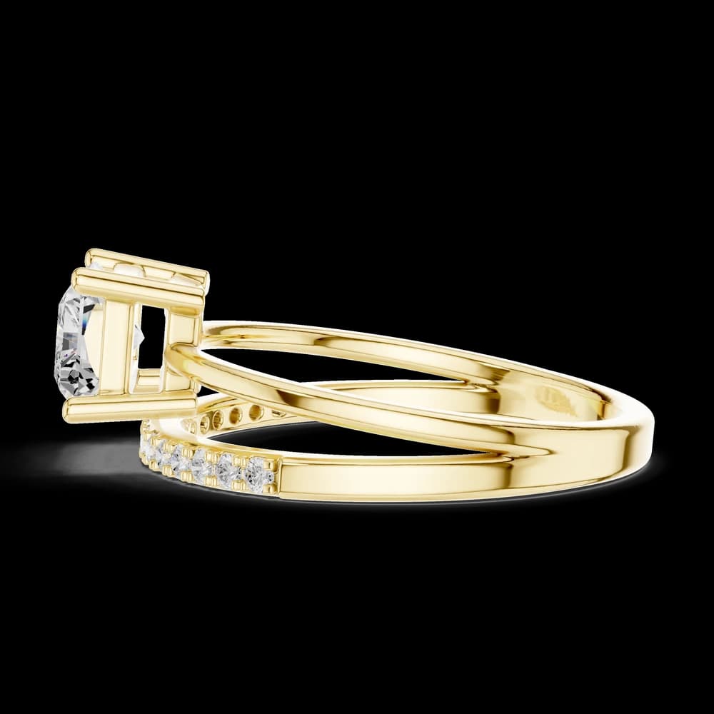 East-West Radiant Cut Split Band Lab Grown Diamond Ring - Image 6 East-West Radiant Cut Split Band Lab Grown Diamond Ring, view 6 of 6