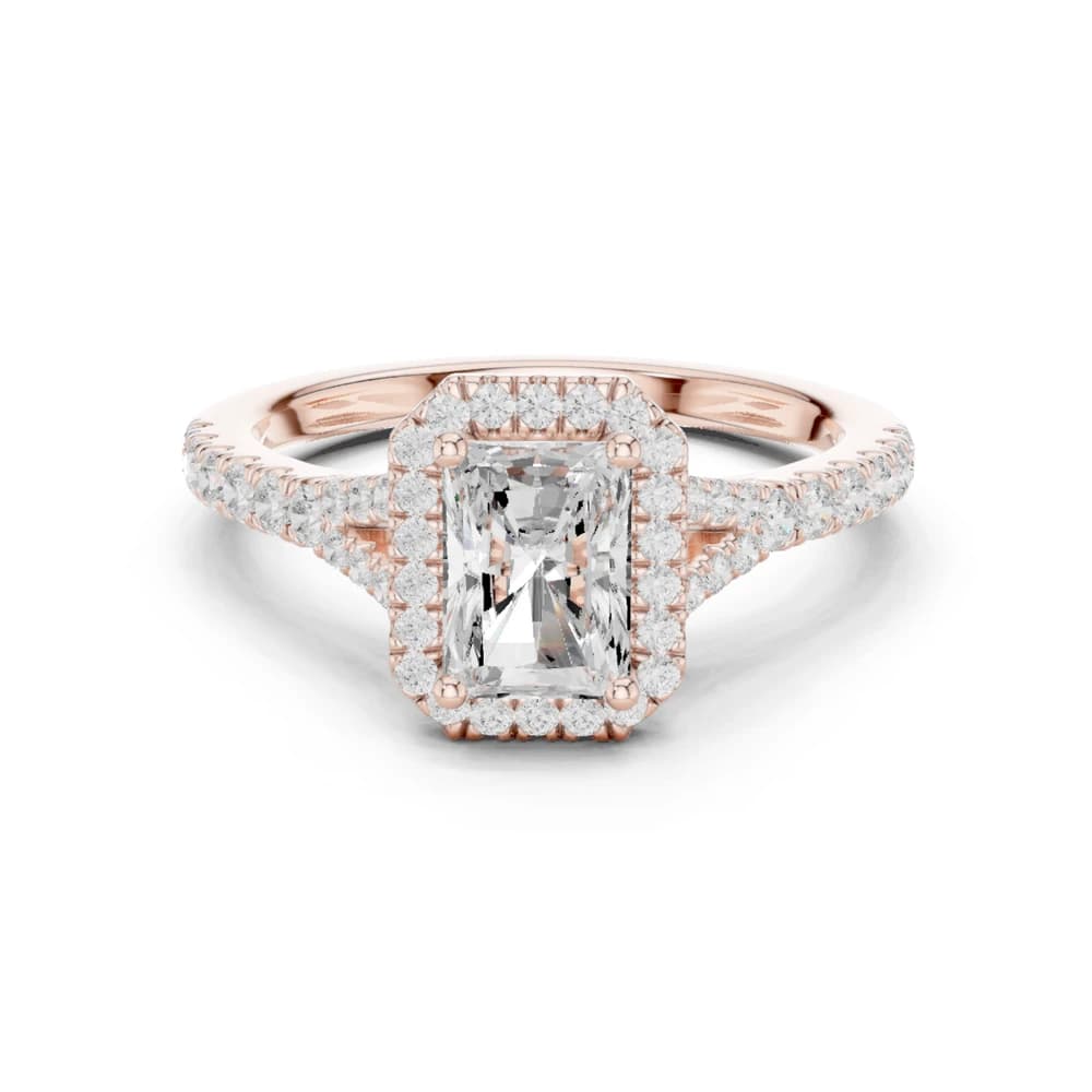 Split Shank Radiant Lab Grown Diamond Ring - Image 1 Split Shank Radiant Lab Grown Diamond Ring, view 1 of 8