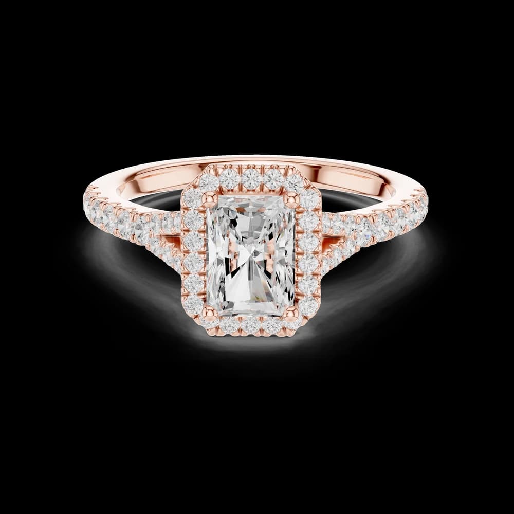 Split Shank Radiant Lab Grown Diamond Ring - Image 3 Split Shank Radiant Lab Grown Diamond Ring, view 3 of 8