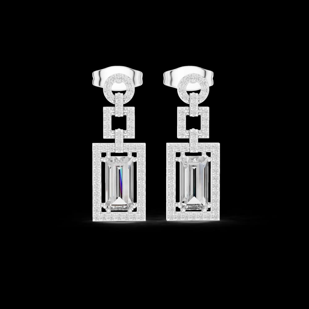 Majestic Swirl lab grown diamond earring - Image 2 Majestic Swirl lab grown diamond earring, view 2 of 6