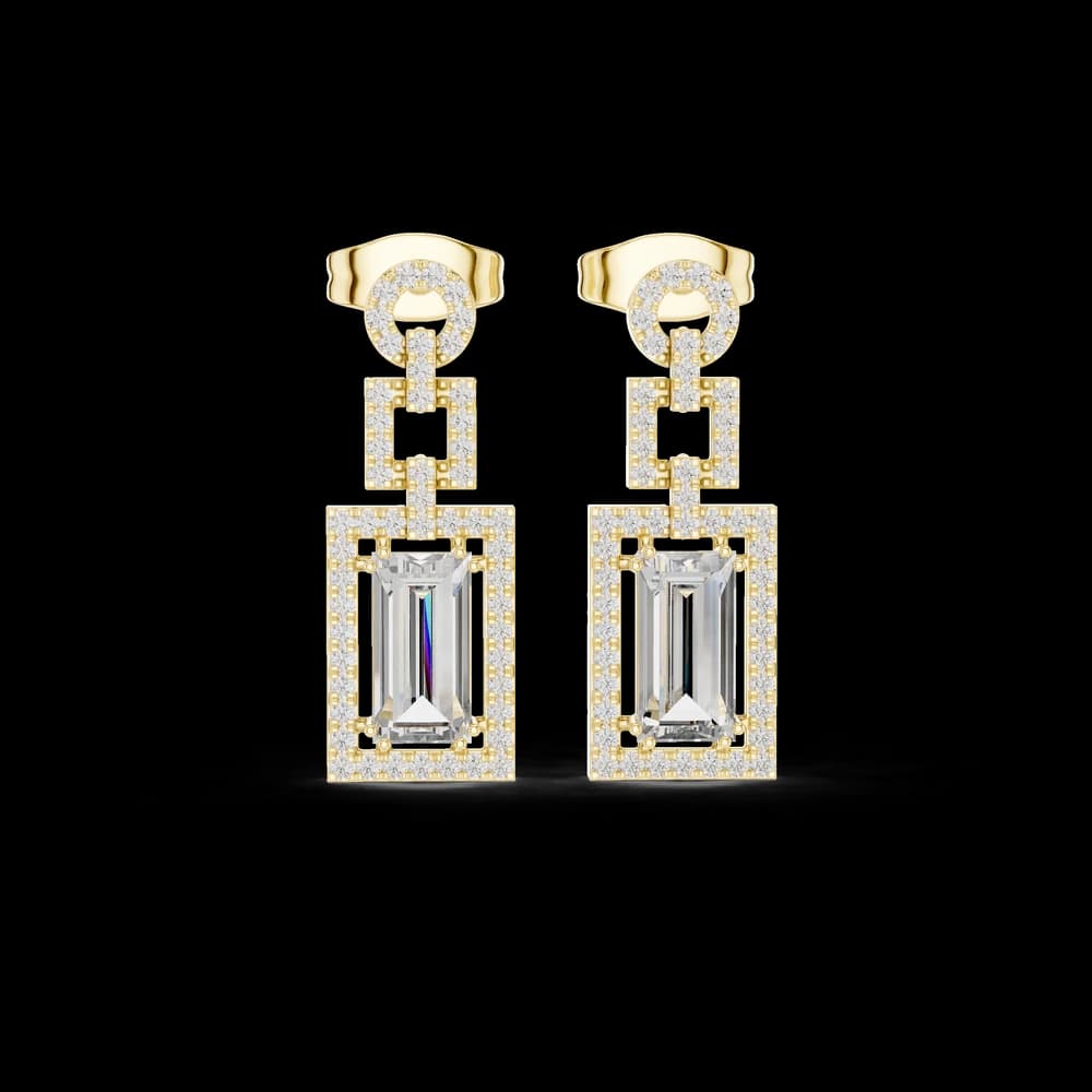 Majestic Swirl lab grown diamond earring - Image 3 Majestic Swirl lab grown diamond earring, view 3 of 6