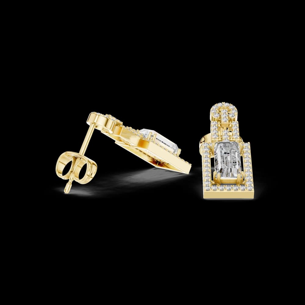 Majestic Swirl lab grown diamond earring - Image 4 Majestic Swirl lab grown diamond earring, view 4 of 6