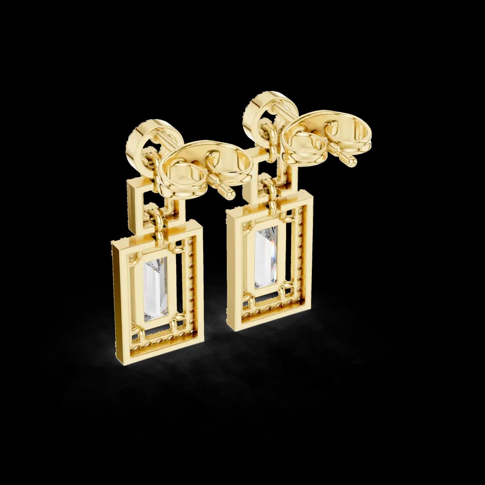 Majestic Swirl lab grown diamond earring - Image 6 Majestic Swirl lab grown diamond earring, view 6 of 6