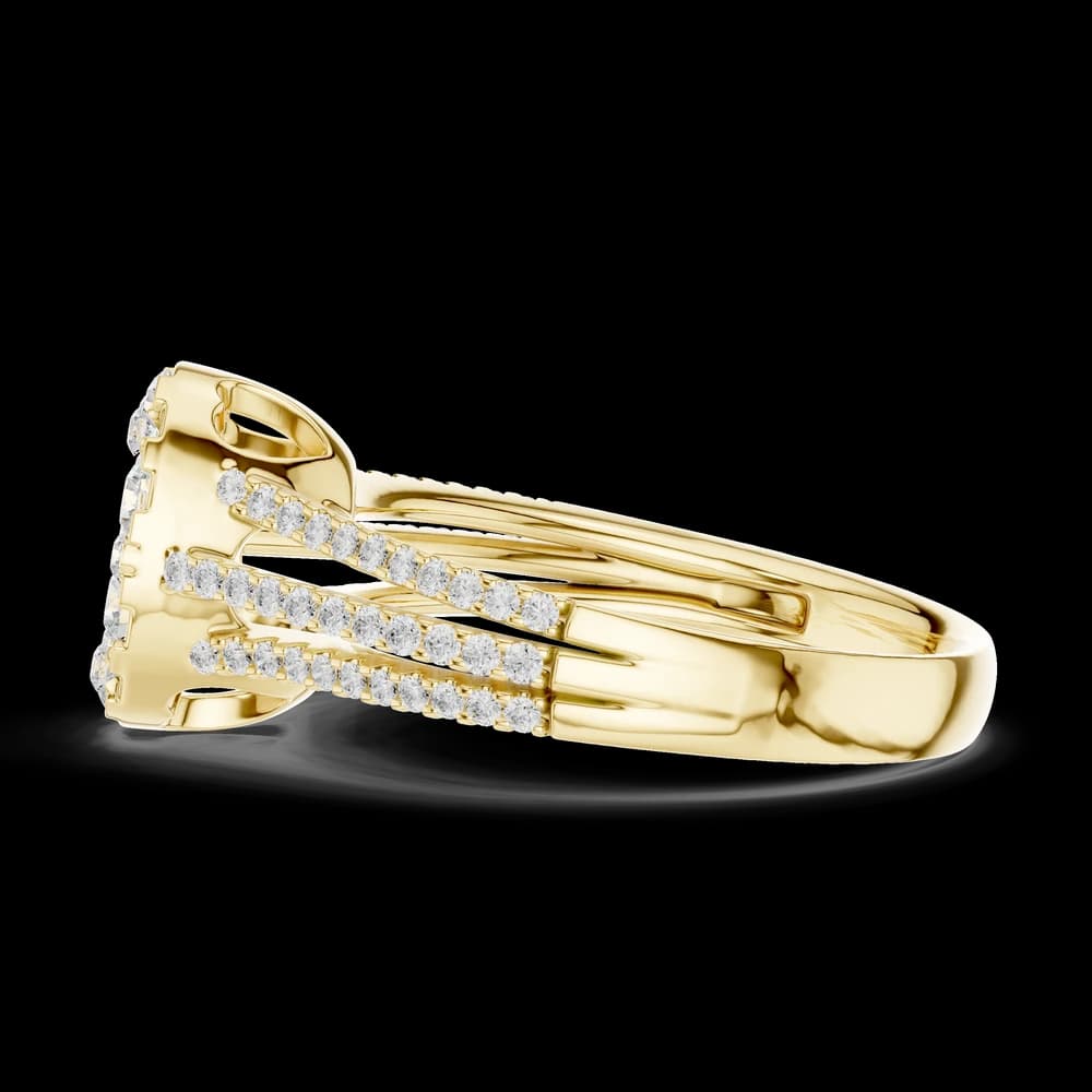 Oval Shape Round Diamond Cluster Lab Grown Fine Band Ring - Image 6 Oval Shape Round Diamond Cluster Lab Grown Fine Band Ring, view 6 of 6