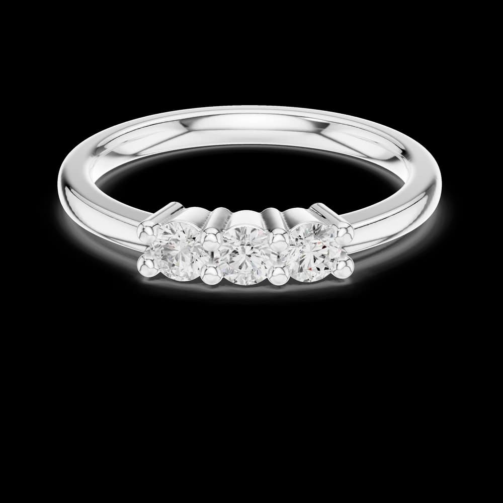 Classic Trio Round Lab Grown Diamond Ring - Image 2 Classic Trio Round Lab Grown Diamond Ring, view 2 of 6