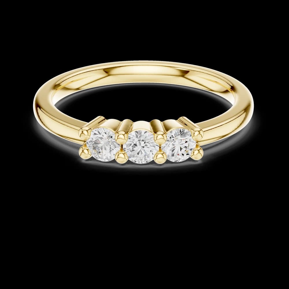 Classic Trio Round Lab Grown Diamond Ring - Image 3 Classic Trio Round Lab Grown Diamond Ring, view 3 of 6