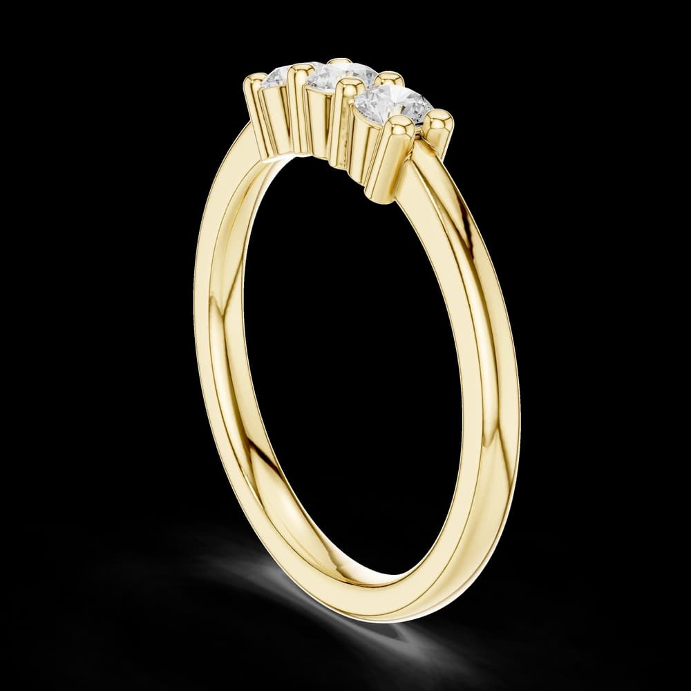 Classic Trio Round Lab Grown Diamond Ring - Image 4 Classic Trio Round Lab Grown Diamond Ring, view 4 of 6