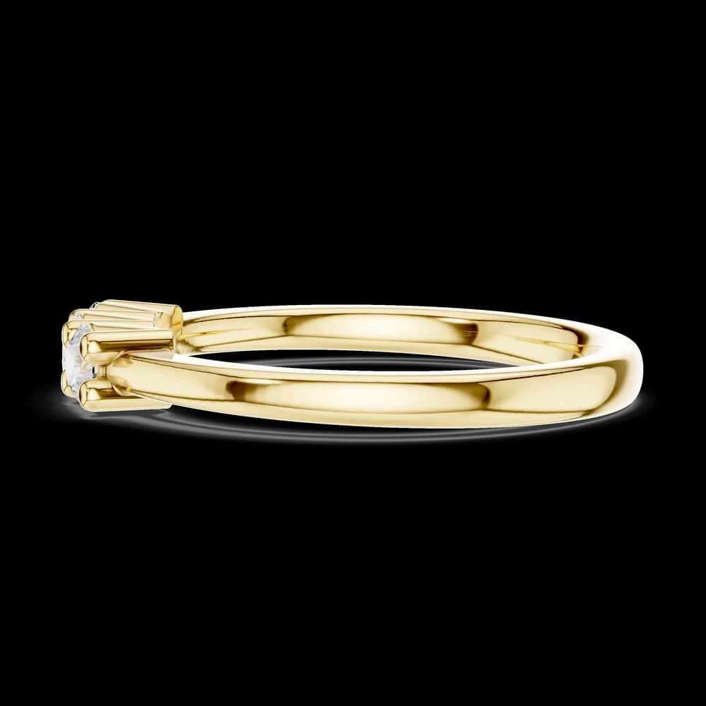 Classic Trio Round Lab Grown Diamond Ring - Image 6 Classic Trio Round Lab Grown Diamond Ring, view 6 of 6