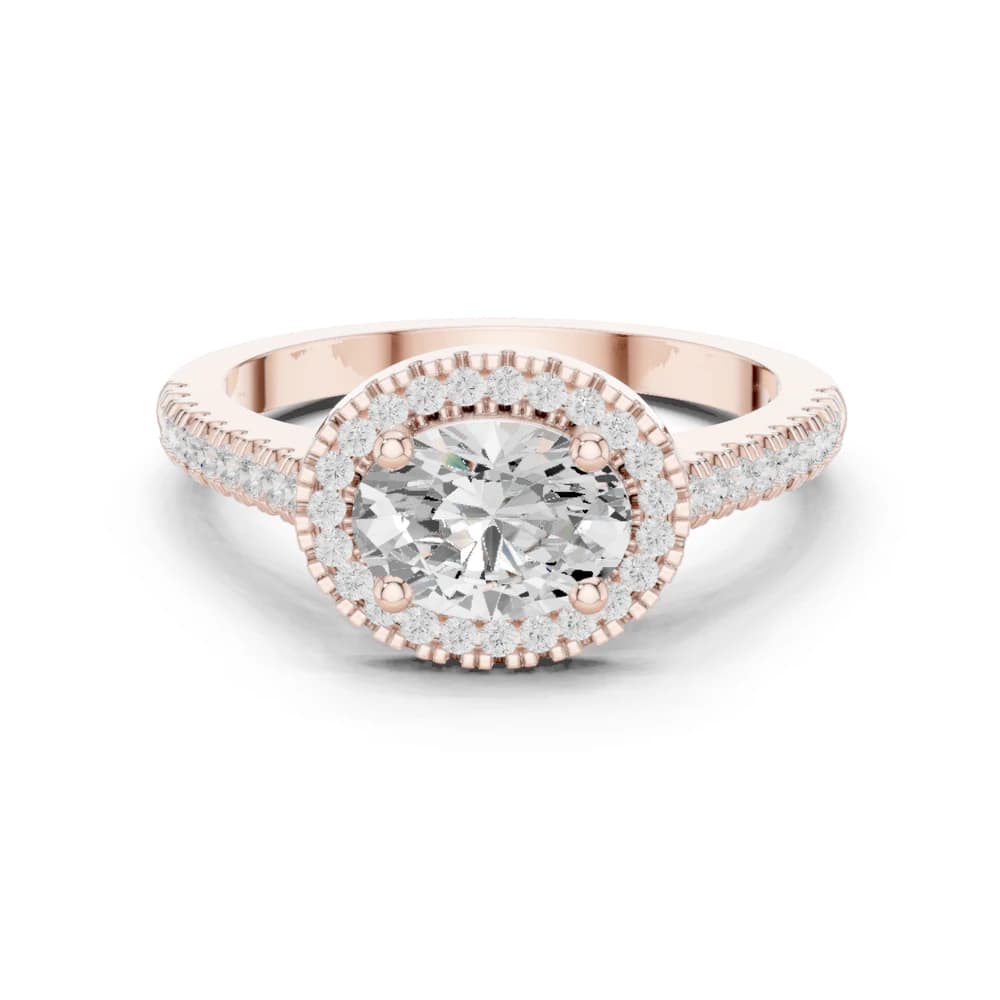Marble Ridge Lab Grown Diamond Under rail Ring - Image 1 Marble Ridge Lab Grown Diamond Under rail Ring, view 1 of 10