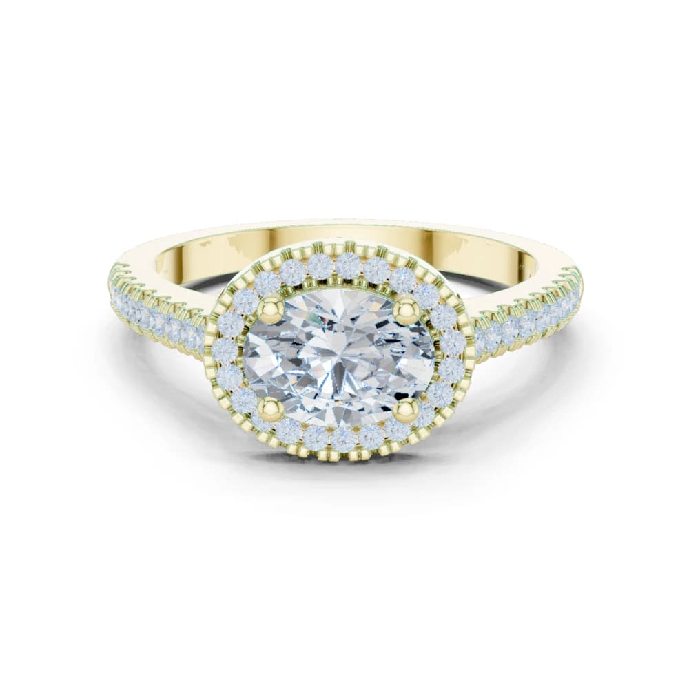 Marble Ridge Lab Grown Diamond Under rail Ring - Image 3 Marble Ridge Lab Grown Diamond Under rail Ring, view 3 of 10