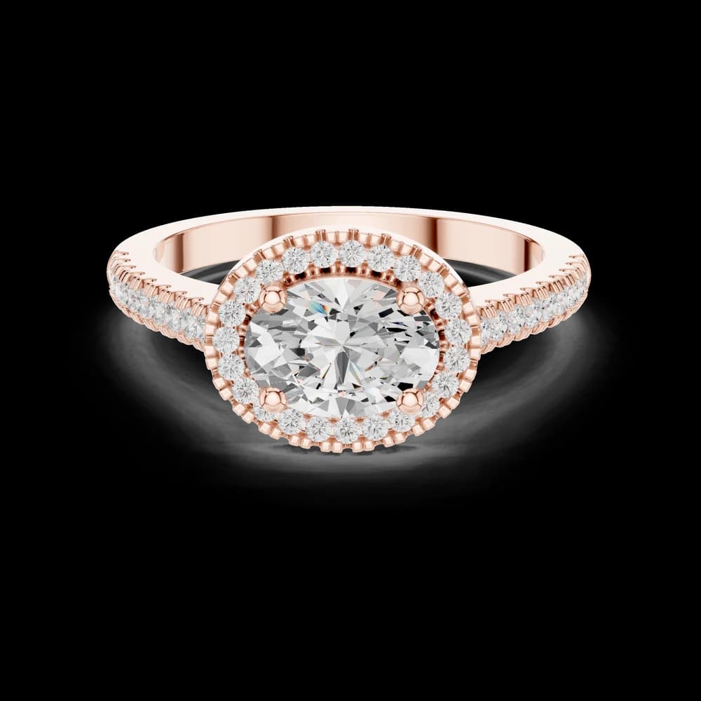 Marble Ridge Lab Grown Diamond Under rail Ring - Image 4 Marble Ridge Lab Grown Diamond Under rail Ring, view 4 of 10