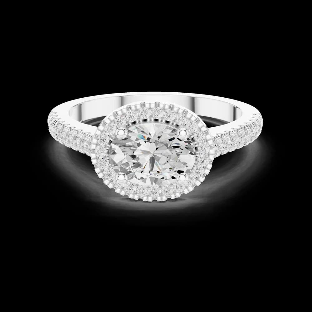 Marble Ridge Lab Grown Diamond Under rail Ring - Image 5 Marble Ridge Lab Grown Diamond Under rail Ring, view 5 of 10
