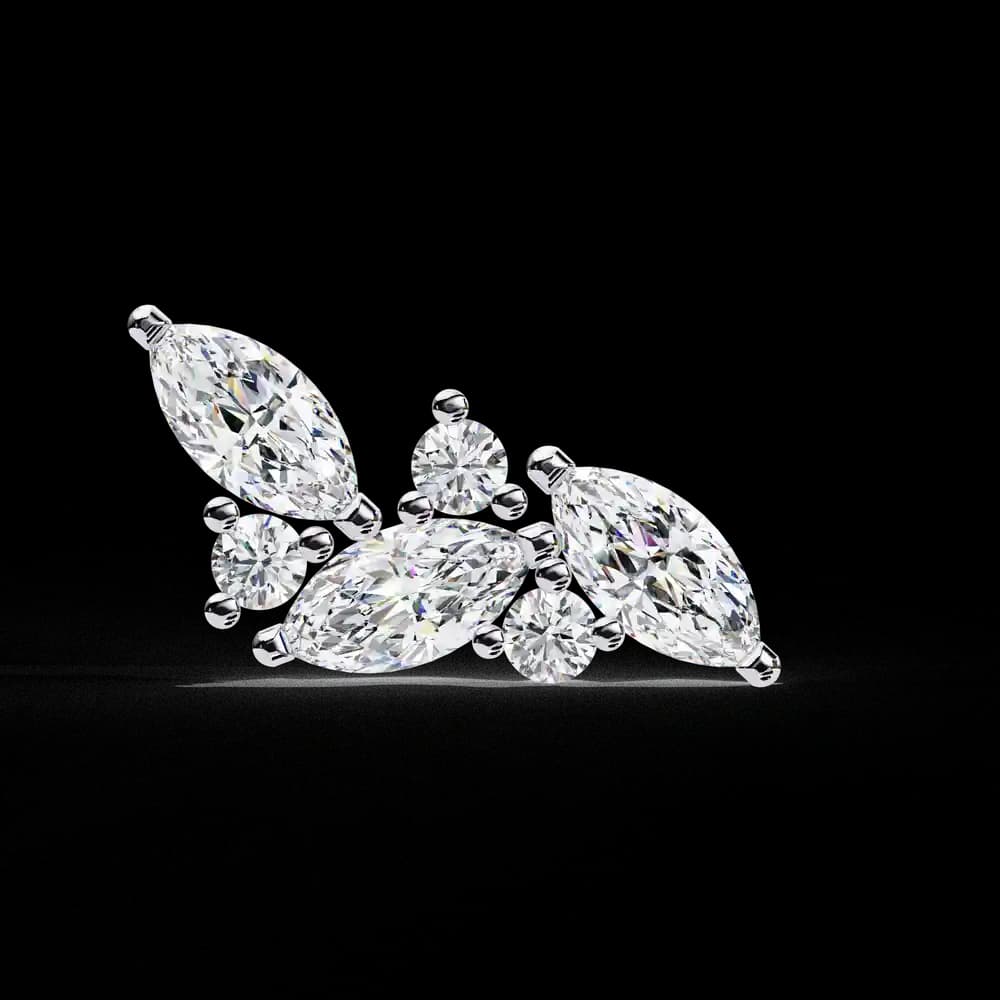 Marquise Lab Grown Diamond Studs - Image 1 Marquise Lab Grown Diamond Studs, view 1 of 6