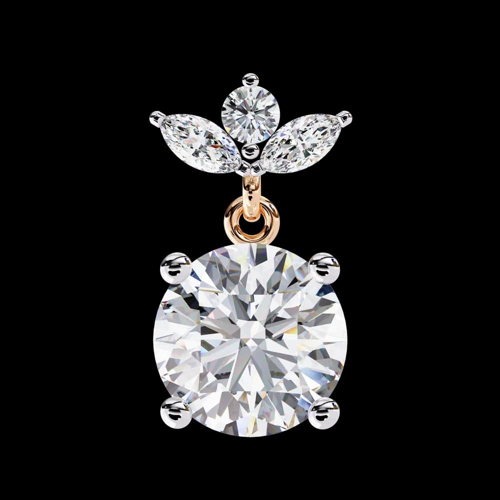 Dew Drop Cut Dangle Lab Grown Diamond Stud Earrings - Image 1 Dew Drop Cut Dangle Lab Grown Diamond Stud Earrings, view 1 of 22