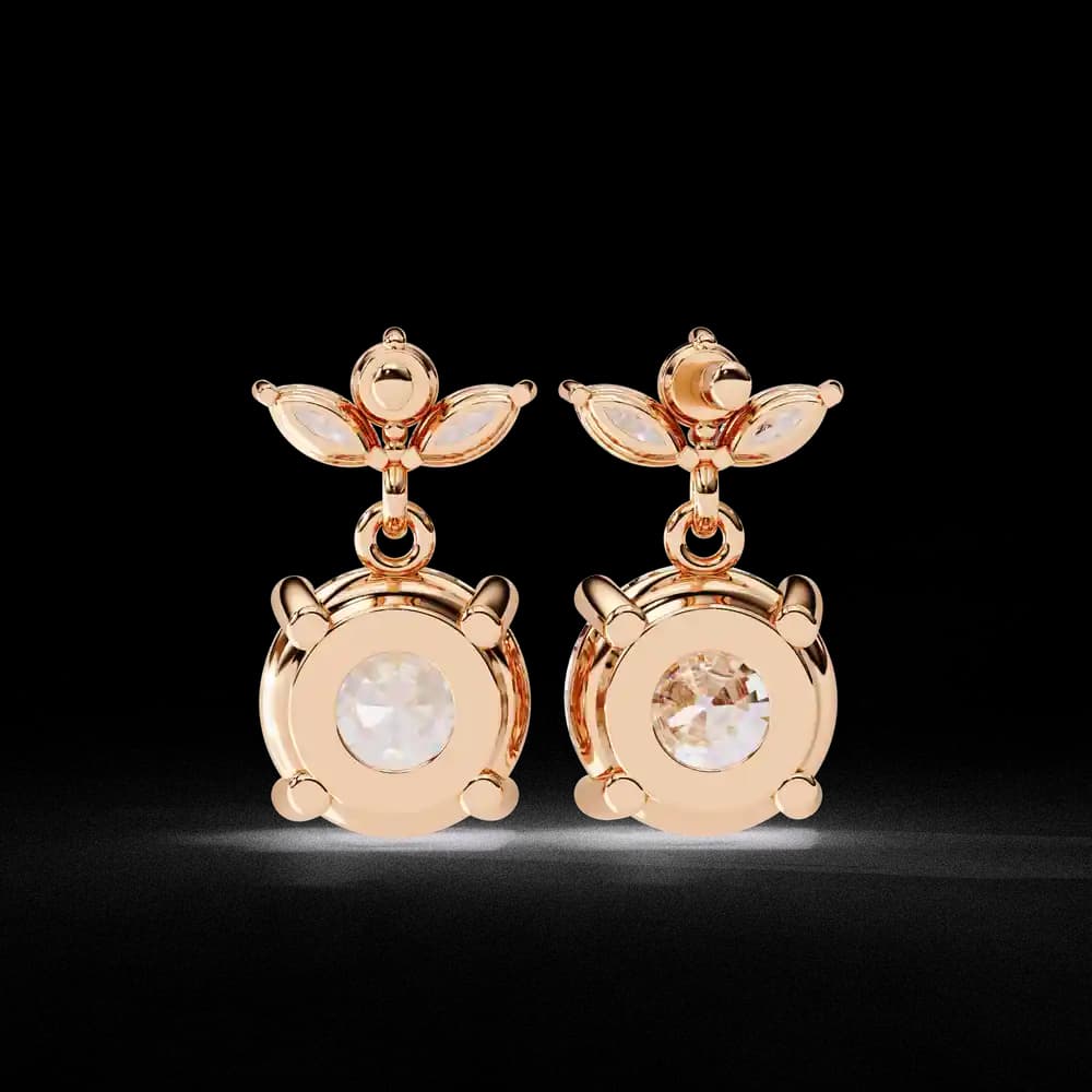Dew Drop Cut Dangle Lab Grown Diamond Stud Earrings - Image 15 Dew Drop Cut Dangle Lab Grown Diamond Stud Earrings, view 15 of 22