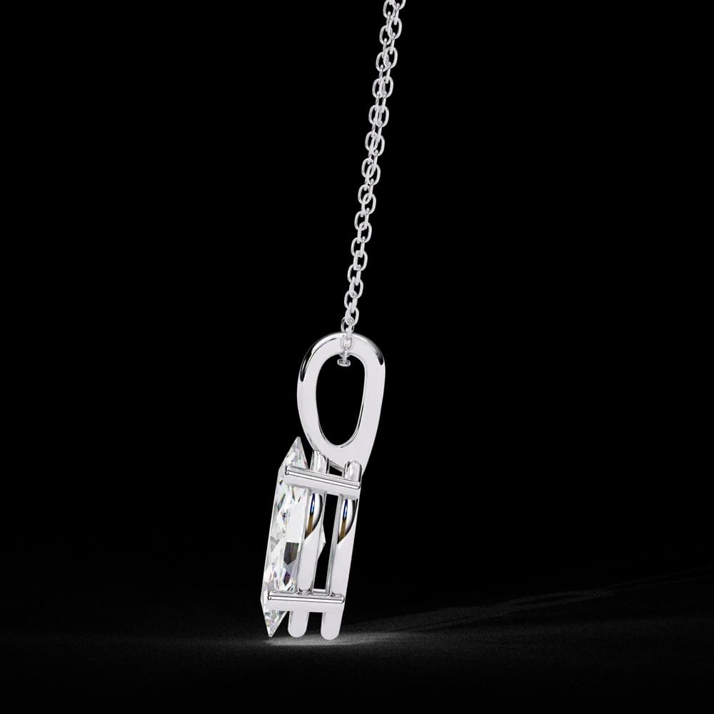 Luxurious Marquise Lab Grown Diamond Cut Solitaire Pendant - Image 11 Luxurious Marquise Lab Grown Diamond Cut Solitaire Pendant, view 11 of 16