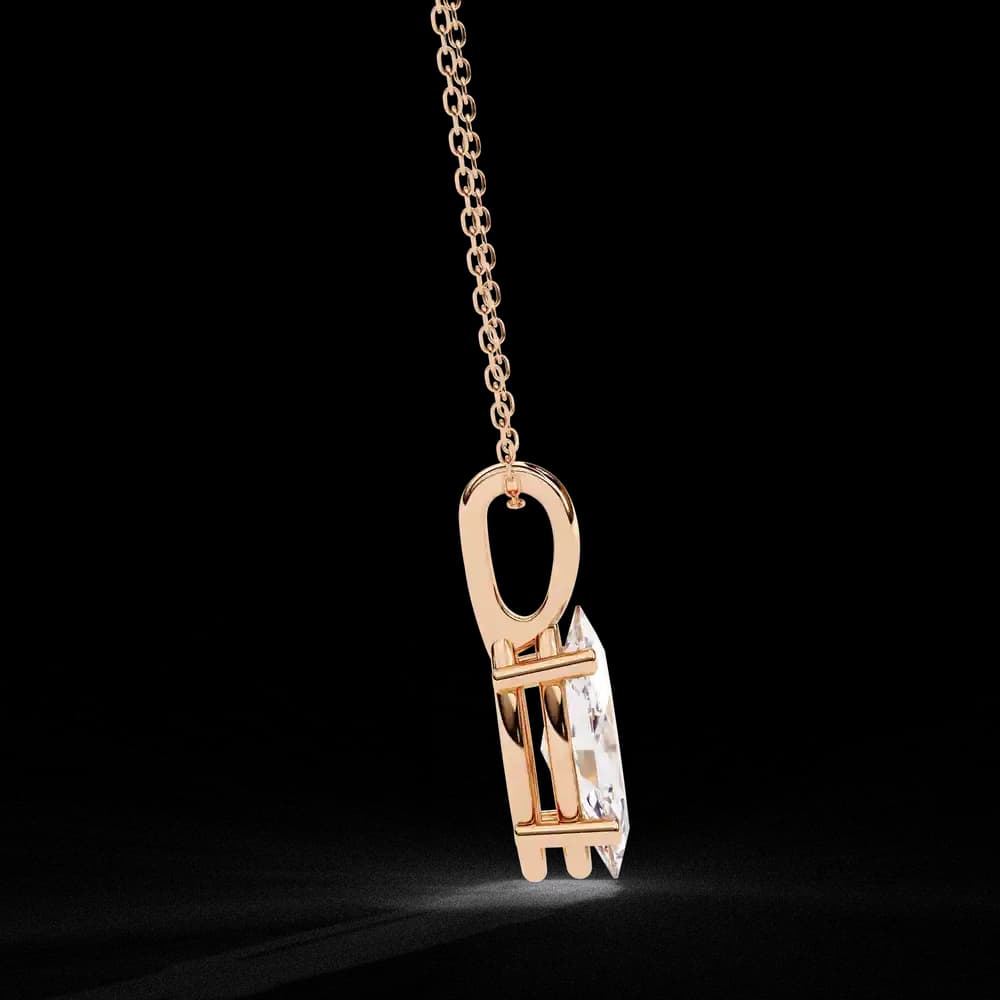 Luxurious Marquise Lab Grown Diamond Cut Solitaire Pendant - Image 15 Luxurious Marquise Lab Grown Diamond Cut Solitaire Pendant, view 15 of 16