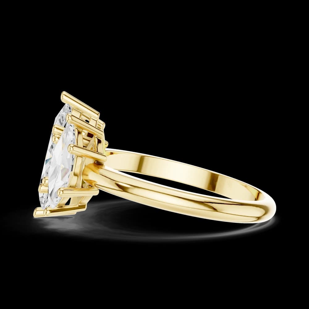 3-Stone Marquise Diamond Aura Lab Grown Diamond Ring - Image 6 3-Stone Marquise Diamond Aura Lab Grown Diamond Ring, view 6 of 6