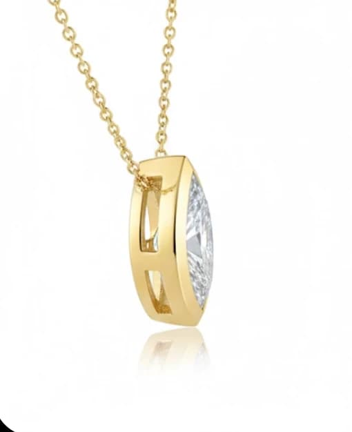 "The Eye" Marquise Lab Grown Diamond solitaire Pendant with Chain - Image 4 "The Eye" Marquise Lab Grown Diamond solitaire Pendant with Chain, view 4 of 4