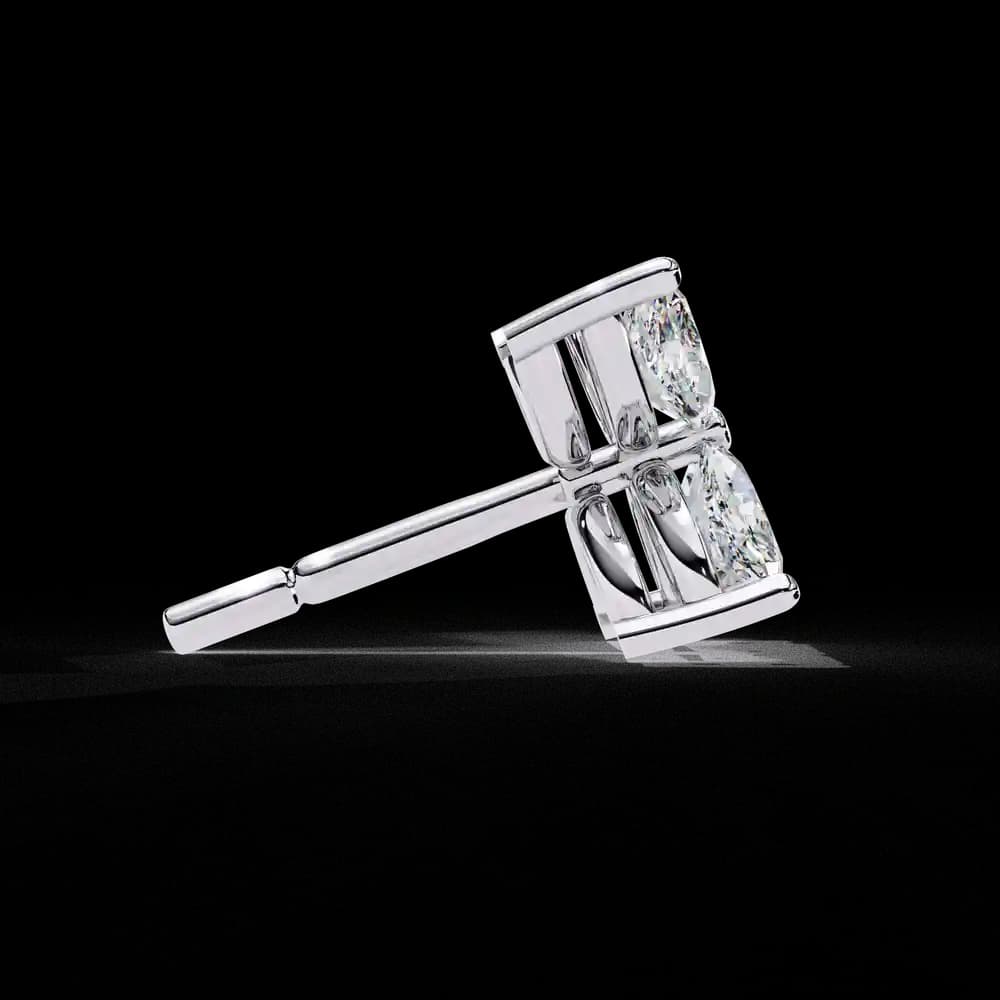 Marquise Four Stone Lab Grown Diamond Stud Earrings - Image 12 Marquise Four Stone Lab Grown Diamond Stud Earrings, view 12 of 25