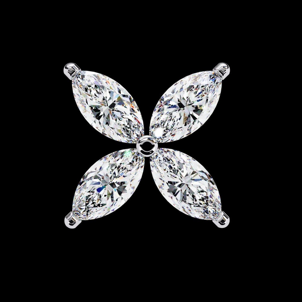 Marquise Four Stone Lab Grown Diamond Stud Earrings - Image 13 Marquise Four Stone Lab Grown Diamond Stud Earrings, view 13 of 25