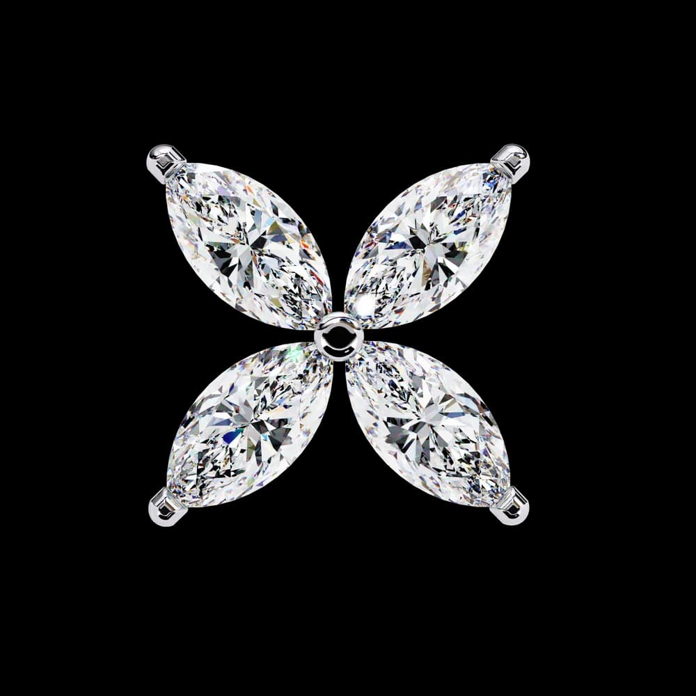 Marquise Four Stone Lab Grown Diamond Stud Earrings - Image 18 Marquise Four Stone Lab Grown Diamond Stud Earrings, view 18 of 25