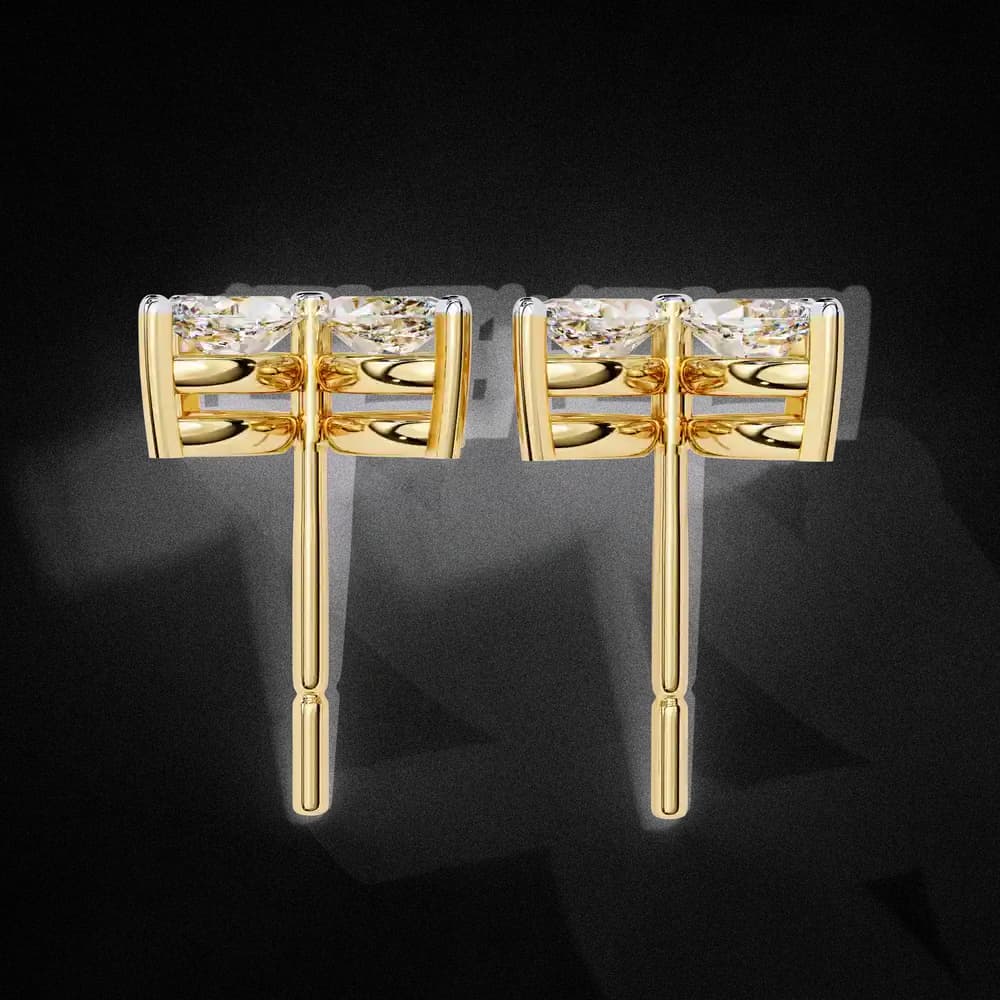 Marquise Four Stone Lab Grown Diamond Stud Earrings - Image 21 Marquise Four Stone Lab Grown Diamond Stud Earrings, view 21 of 25