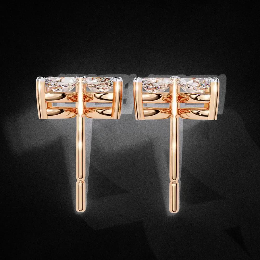 Marquise Four Stone Lab Grown Diamond Stud Earrings - Image 22 Marquise Four Stone Lab Grown Diamond Stud Earrings, view 22 of 25