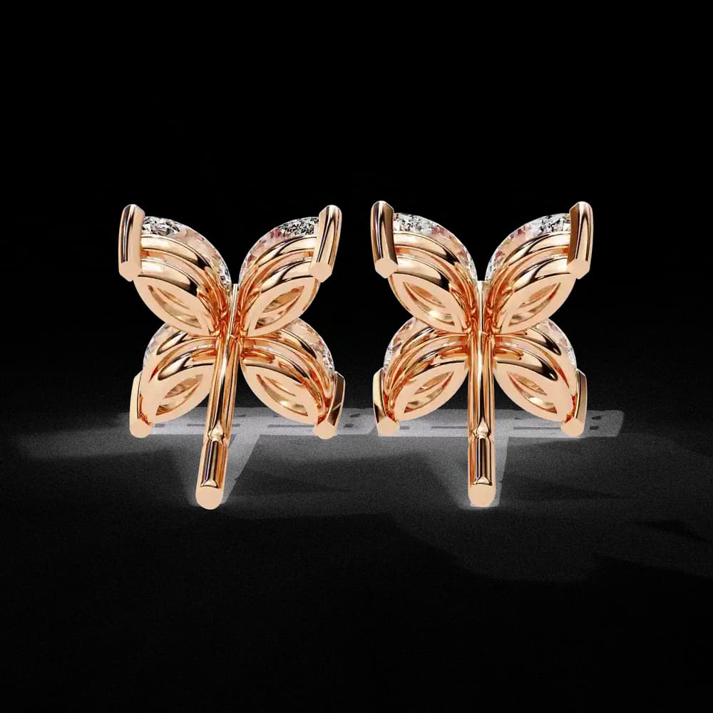 Marquise Four Stone Lab Grown Diamond Stud Earrings - Image 25 Marquise Four Stone Lab Grown Diamond Stud Earrings, view 25 of 25