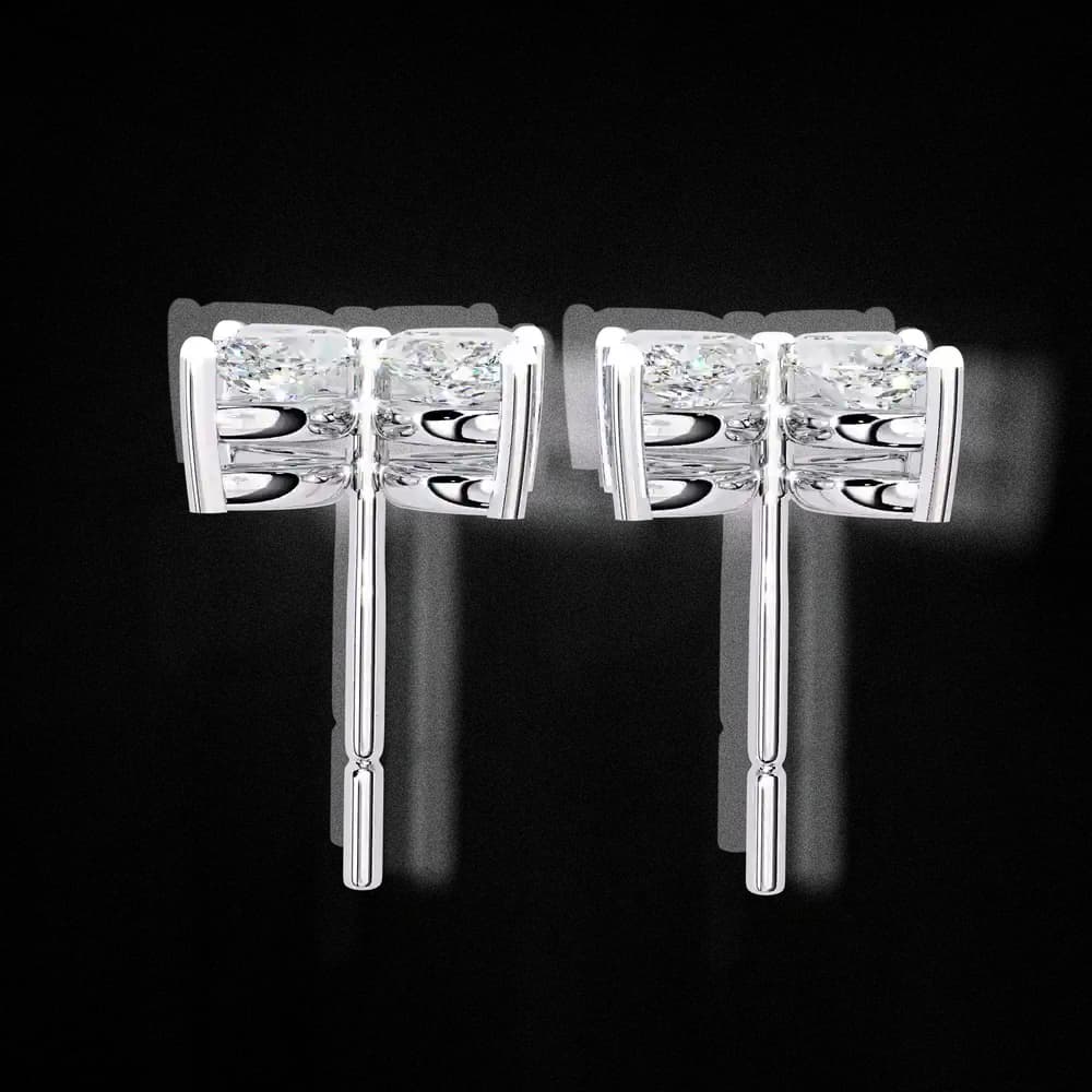 Marquise Four Stone Lab Grown Diamond Stud Earrings - Image 6 Marquise Four Stone Lab Grown Diamond Stud Earrings, view 6 of 25