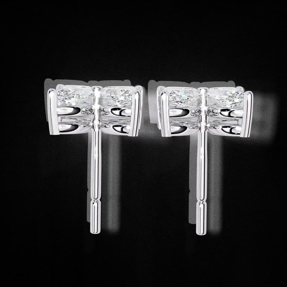 Marquise Four Stone Lab Grown Diamond Stud Earrings - Image 7 Marquise Four Stone Lab Grown Diamond Stud Earrings, view 7 of 25