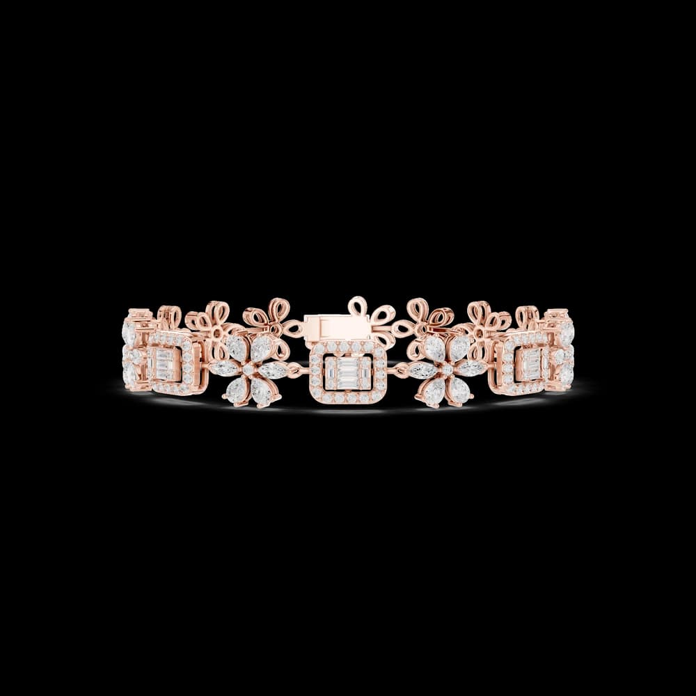 Marquise Pear Round 3.83 Carat Lab Grown Diamond Bracelet - Image 1 Marquise Pear Round 3.83 Carat Lab Grown Diamond Bracelet, view 1 of 6