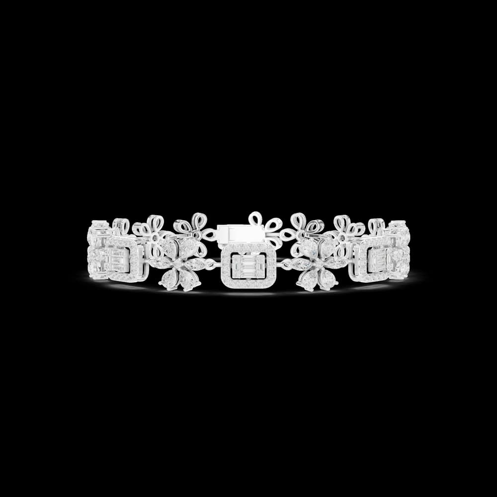 Marquise Pear Round 3.83 Carat Lab Grown Diamond Bracelet - Image 2 Marquise Pear Round 3.83 Carat Lab Grown Diamond Bracelet, view 2 of 6