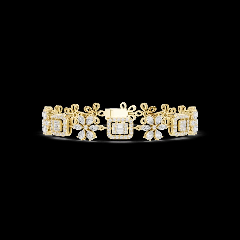 Marquise Pear Round 3.83 Carat Lab Grown Diamond Bracelet - Image 3 Marquise Pear Round 3.83 Carat Lab Grown Diamond Bracelet, view 3 of 6