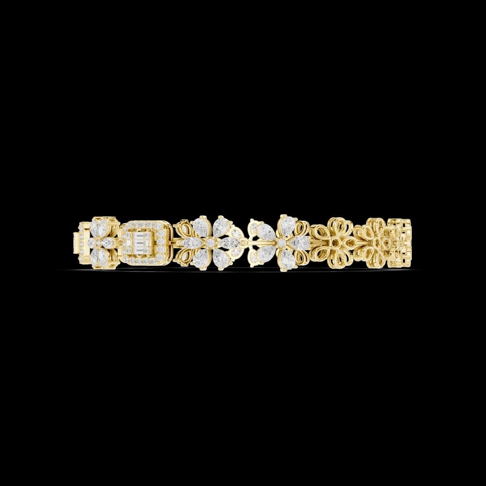 Marquise Pear Round 3.83 Carat Lab Grown Diamond Bracelet - Image 6 Marquise Pear Round 3.83 Carat Lab Grown Diamond Bracelet, view 6 of 6