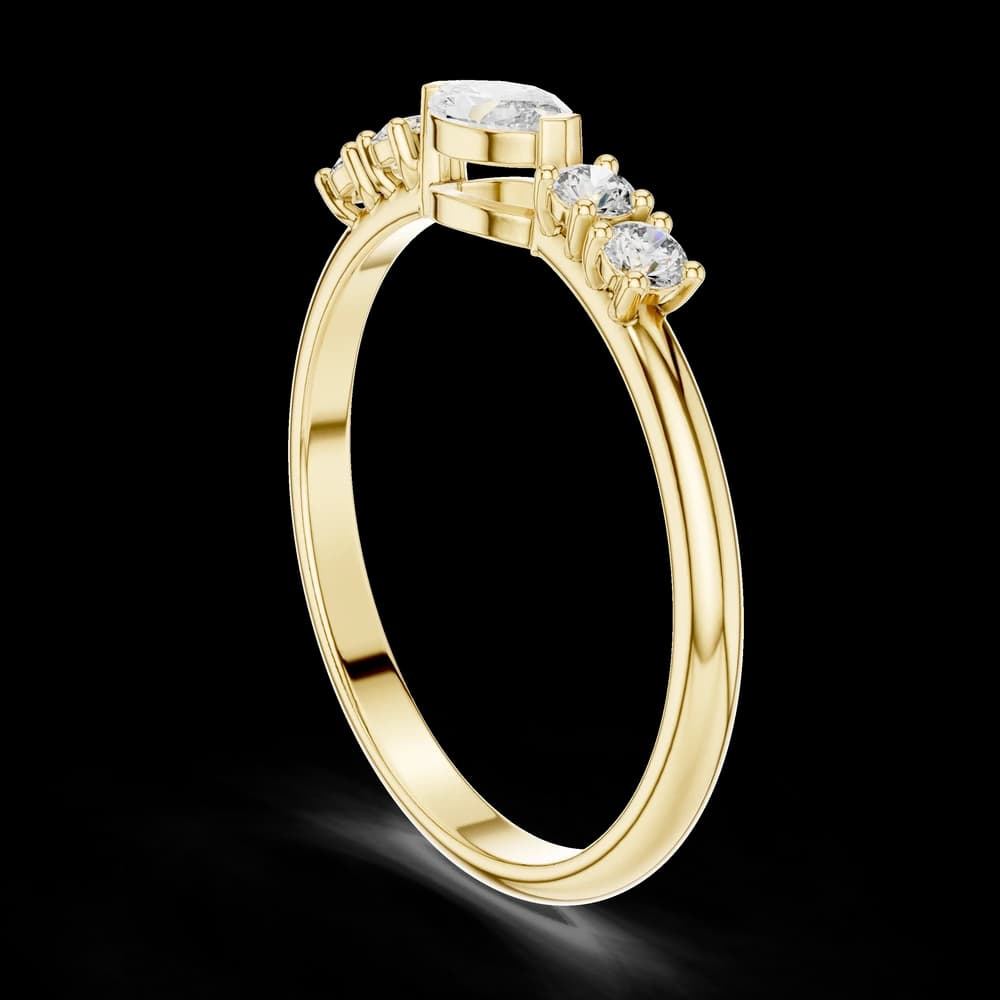Marquise & Round Diamond Embrace Lab Grown Diamond Ring - Image 4 Marquise & Round Diamond Embrace Lab Grown Diamond Ring, view 4 of 6
