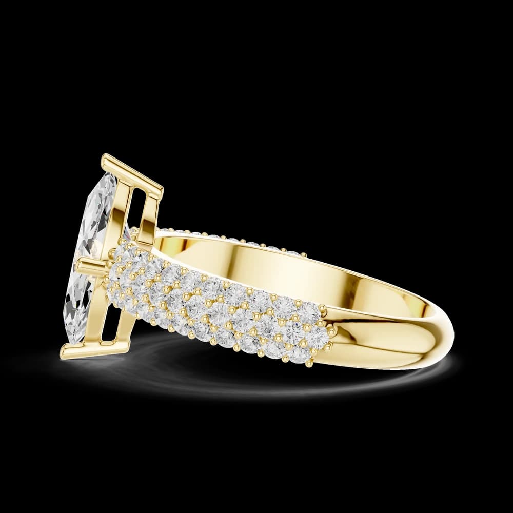 Luxury Marquise Pave Lab Grown Ring - Image 5 Luxury Marquise Pave Lab Grown Ring, view 5 of 7